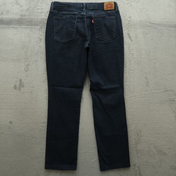 Levi's 505 Jeans Womens Size 14 Blue High-Rise Straight Denim 31" Inseam Stretch - Picture 12 of 16